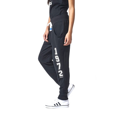 Original Adidas Damen Pant Logo Essentials Baggy (schwarz/weiß)