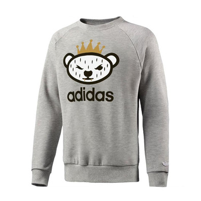 Original Adidas Sudadera Logo Crew von Nigo (gris)