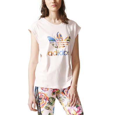 Adidas Originals The Farm Boyfriend Roll-Up Tee W "Floralita" (halo pink)