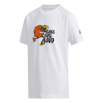 Adidas Performance Lil Stripe Ball Out Loud Tee Kinder