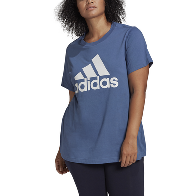 Adidas Sportswear Must Haves Abzeichen von Sport Tee Plus Größe "Crew Blue"