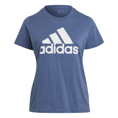 Adidas Sportswear Must Haves Abzeichen von Sport Tee Plus Größe "Crew Blue"