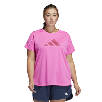 Adidas Training Bos Logo Tee Plus Größe "Screaming Pink"