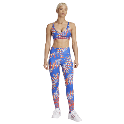 Adidas x FARM Rio 7/8 Leggings "Bold Blue-Bliss Orange"