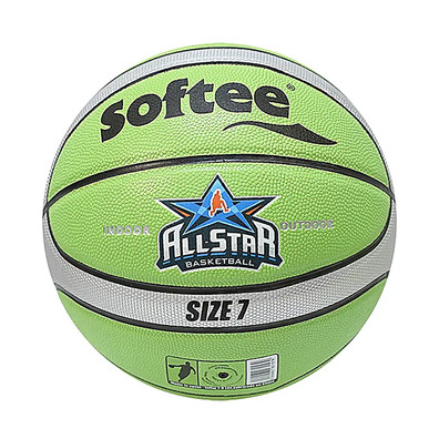 Balón Baloncesto Cuero Softee All Star "Bright Green" (Talla 7)