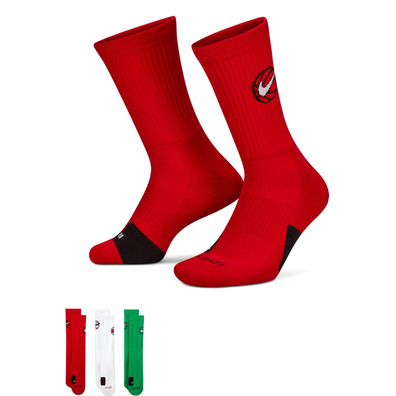 Calcetines Basket Nike Everyday Crew "Tricolor RWG"