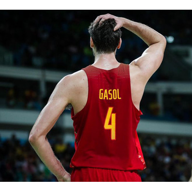 Camiseta Réplica Spanien Gasol "Río 2016 Red" (600/red)