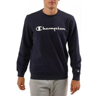 Champion Legacy Scrip Big Logo Crewneck Sweats "Navy"