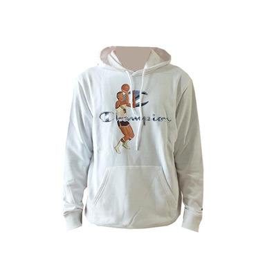 Champion Basketball Vintage Script Logo Kapuzenpullover "White"