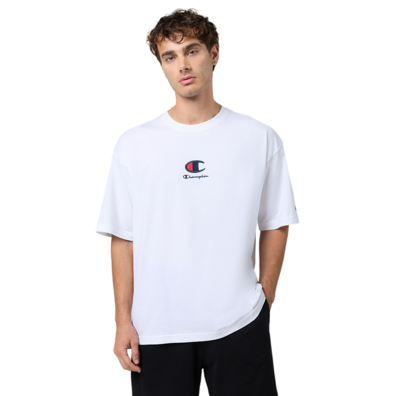 Champion Big C Logo Stickerei Crewneck T-Shirt "White"