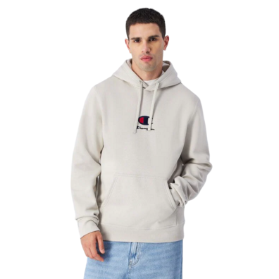 Champion Big C Logo Stickerei Fleece Hoodie "Beige"