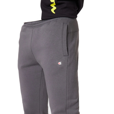 Champion C Logo Druck Ribbed Trims Baumwolle Terry Jogger "Ash Grey"