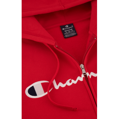 Champion bestickt Big Logo Fleece Full-Zip Hoodie "Red"