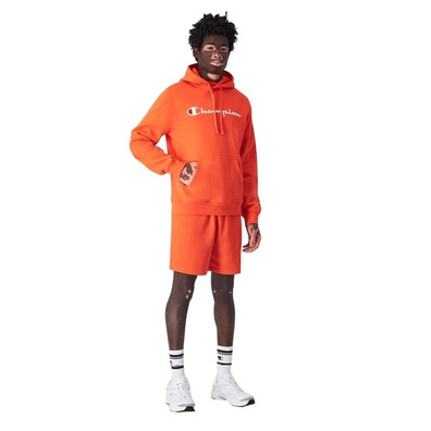 Champion bestickt Big Logo Fleece Hoodie "Orange"