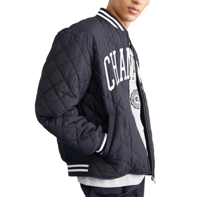 Champion Rochester Bookstore Big Logo gesteppt Bomberjacke "Black"