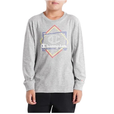 Champion Kids Athletic Long Sleeve Crewneck T-Shirt "Grey"