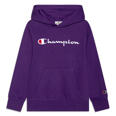 Champion Kids Großes Logo Fleece Hoodie "Dark Purple"