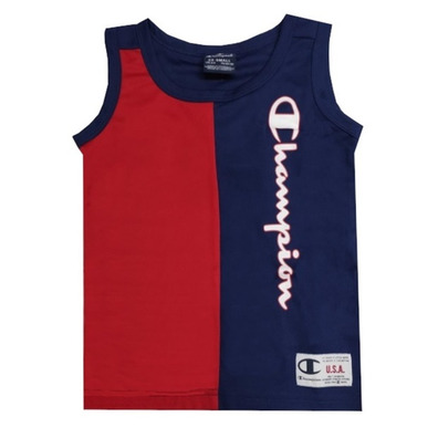 Champion Kids Legacy Basketball Farbe Block Logo Tank Top "Red-Navy"