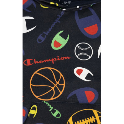 Champion Kids Legacy Basketball Print Fleece Kapuzenpullover