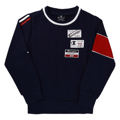 Champion Kids Legacy Basketball Tape Logo Crewneck Sweatshirt "Navy"