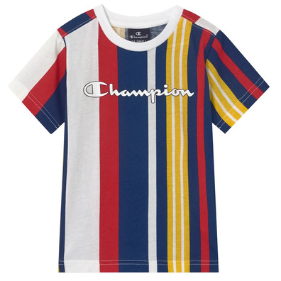 Champion Kids Vermächtnis Candy Stripe Script Big Logo Tee