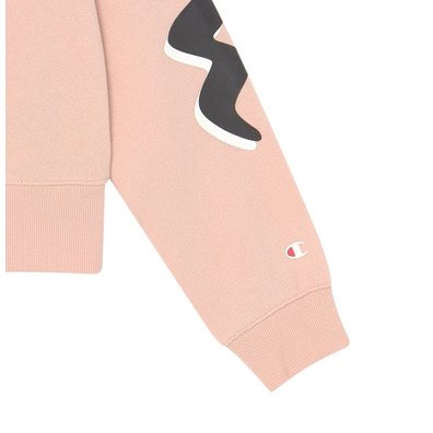 Champion Girls Legacy Logo Crewneck Sweatshirt "Rose Tane"