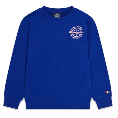 Champion Kids Modern Basketball Logo Sweatshirt "Blau"