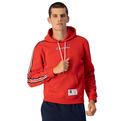 Champion Legacy Basketball Kontrast Details Fleece Hoodie "Red"