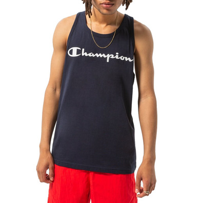 Champion Legacy Contrast Scrip Logo Tank Top "Navy"