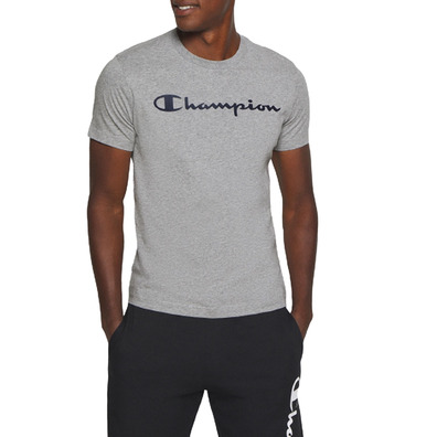 Champion Legacy Baumwolle Kontrast Scrip Logo T-Shirt "Grey"