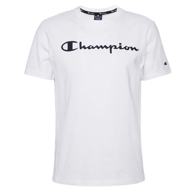 Champion Legacy Baumwolle Kontrast Scrip Logo T-Shirt "White"