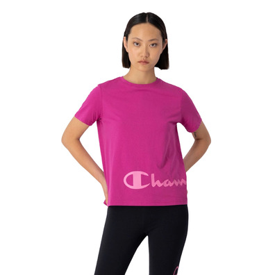 Champion Legacy Baumwoll T-Shirt mit bunten Details "Pink"