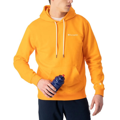 Champion Legacy Drawcord Small Logo Hoodie "Orange"