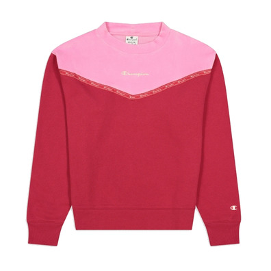 Champion Legacy Besticktes Logo Block Farbe Velour Sweatshirt "Burgundy"