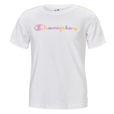 Champion Legacy Girls Script Logo Front T-Shirt "White"