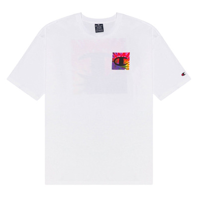 Champion Legacy Graphic Rave C Back Logo T-Shirt "White"