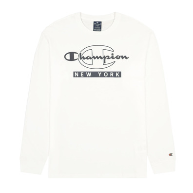 Champion Legacy New York Graphic Print Langarm T-Shirt "White"