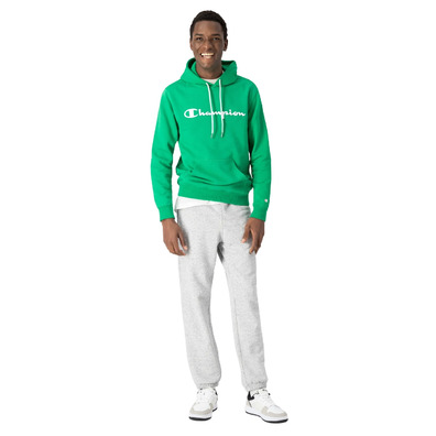 Champion Legacy Script Logo Baumwolle Terry Hoodie "Bright Green"