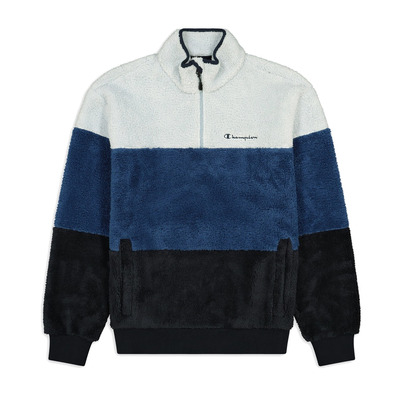 Champion Legacy Sherpa Graduate Panelled Half Z-Up Fleece Sweatshirt "Blue"