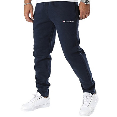 Champion Legacy Slim Fit Scrip Logo bestickte Manschettenhose "Navy"