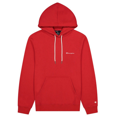 Champion Legacy Small Script Logo Print Baumwolle Terry Hoodie "Red"