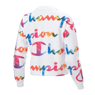 Champion Legacy Wm ́s AOP Scrip Logo Print Sweatshirt "White"