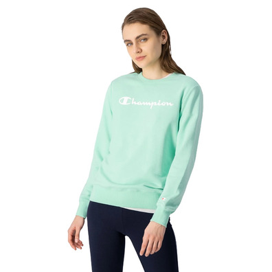 Champion Legacy Wm ́s Front Script Logo Sweatshirt "Lime Green"