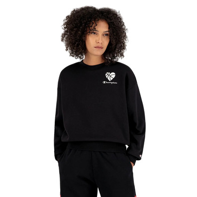 Champion Legacy Wm ́s Myla Logo Love Sweatshirt "Black"