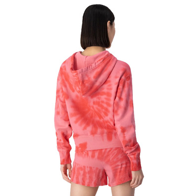 Champion Legacy Wm ́s Tie Dye Scrip Logo Hoodie "Red"