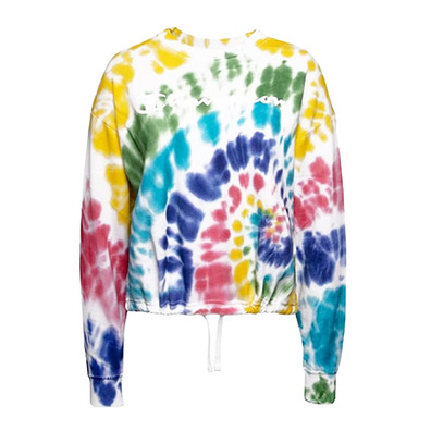 Champion Legacy Wm ́s Tie Dye Scrip Logo Print Sweatshirt "White"