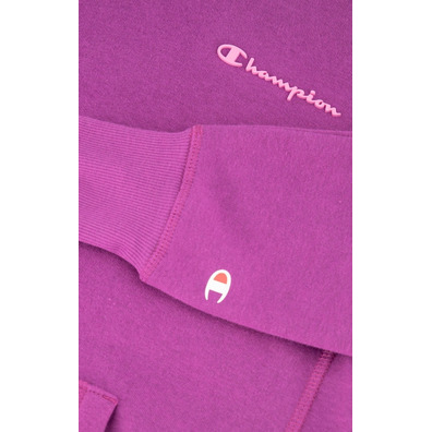 Champion Legacy Wn ́s Small Script Logo Print Hoodie "Purple"