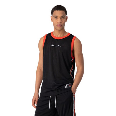 Champion Legacy Retro Basketball Mesh Vest "Black-Red"