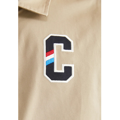 Champion Rochester Bookstore Snap Buttons Logo C Jacke "Taupe"