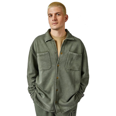 Champion Rochester Garment-Dyed Heavy Full Buttons Fleece Jacke